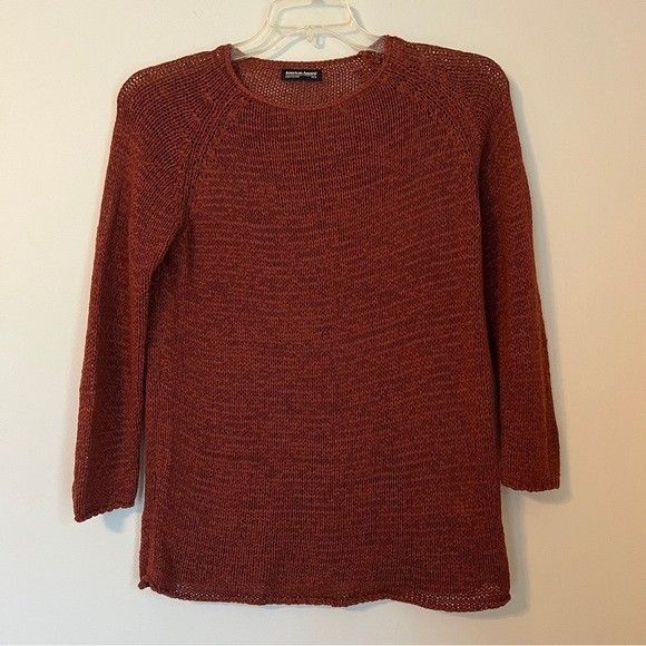 American Apparel Sweaters - American Apparel Orange Loose Knit Tunic Length Crewneck Casual Sweater sz XS/S